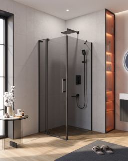 Душевой уголок CEZARES SLIDER-AH-1-90-70/80-GRIGIO-NERO